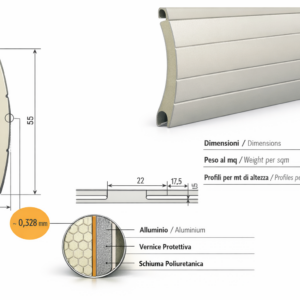 Tapparella Avvolgibile – Lamella T57 (su misura)